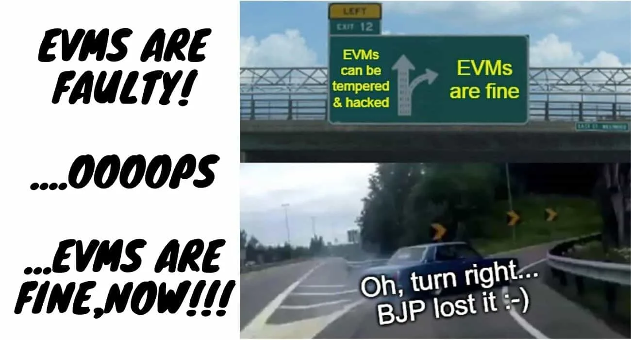 evms are faulty EVMs are fine now