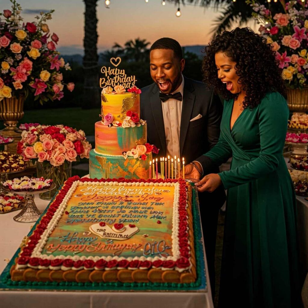 Thoughtful Message on Birthday cake for spouse