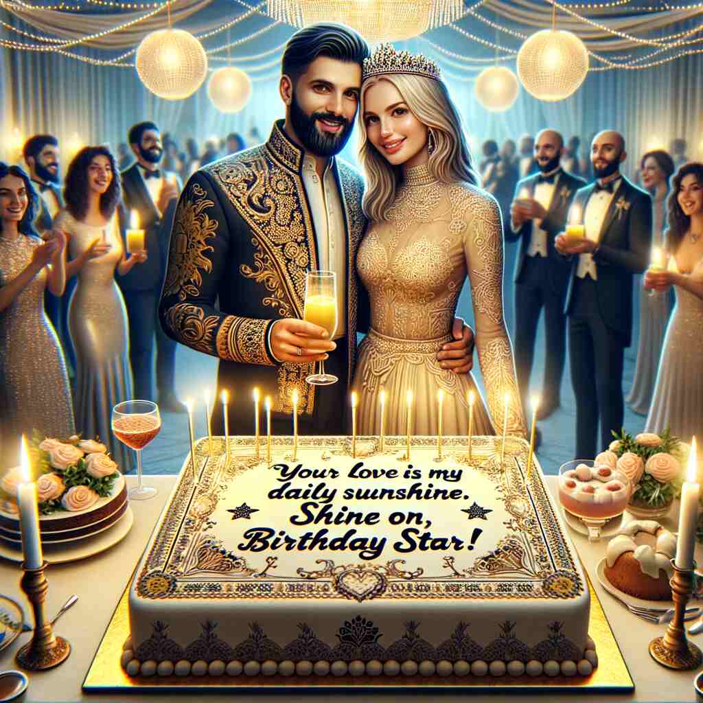 message on birthday cake for fiance