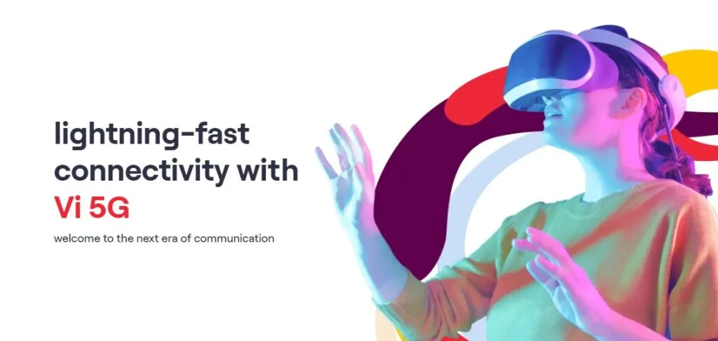 Vi logo for a 5G network in India