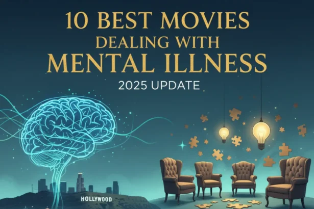 10 Best Movies Dealing with Mental Illness 2025 Update collage with mental health symbols